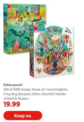 Bruna Eeboo puzzel aanbieding