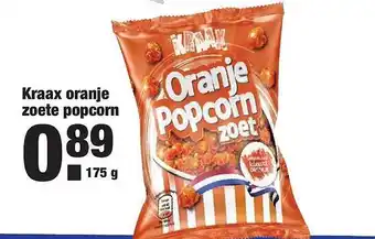 ALDI Kraax Oranje Zoete Popcorn 175g aanbieding