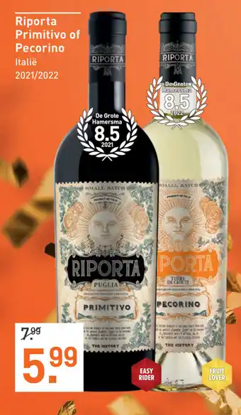 Gall & Gall Riporta Primitivo of Pecorino aanbieding