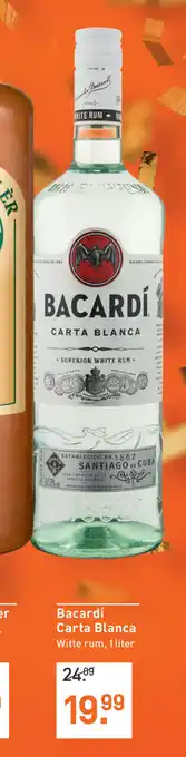 Gall & Gall Bacardí Carta Blanca Witte rum, 1 liter aanbieding