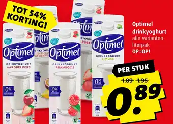 Boni Optimel drinkyoghurt per stuk aanbieding