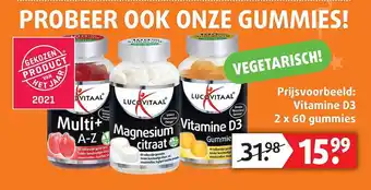 Lucovitaal Lucovitaal Multi+ A-Z, Lucovitaal Magnesium Citraat Of Lucovitaal Vitamine D3 Gummues aanbieding