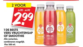 Dekamarkt 1 De Beste Vers Vruchtensap Of Smoothie aanbieding