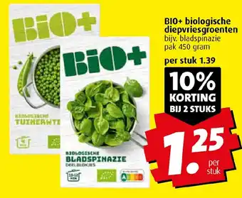 Boni BIO+ biologische diepvriesgroenten aanbieding