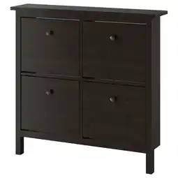 IKEA Hemnes Schoenenkast 4 vakken, zwartbruin, 107x22x101 cm aanbieding