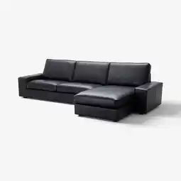IKEA Kivik 4-zitsbank, met chaise longue/grann/bomstad zwart aanbieding