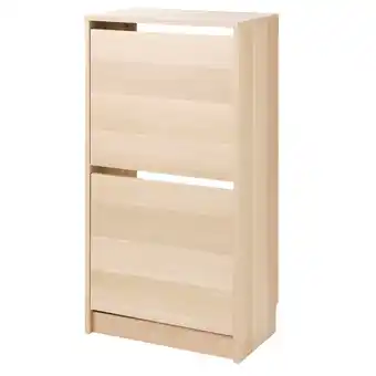 IKEA Bissa Schoenenkast 2 vakken, eikenpatroon, 49x28x93 cm aanbieding