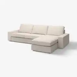 IKEA Kivik 4-zitsbank met chaise longue, Tresund lichtbeige aanbieding