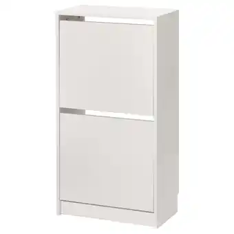 IKEA Bissa Schoenenkast 2 vakken, wit, 49x28x93 cm aanbieding