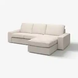 IKEA Kivik 3-zitsbank met chaise longue, Tresund lichtbeige aanbieding