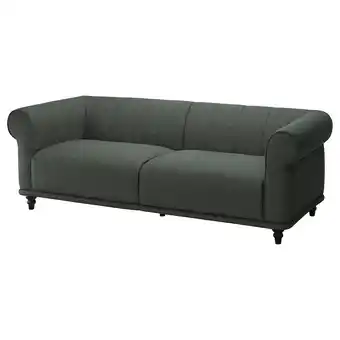 IKEA Viskafors 3-zitsbank, Lejde grijs/groen/bruin aanbieding