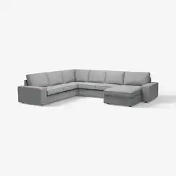 IKEA Kivik Hoekbank, 5-zits met chaise longue, Tibbleby beige/grijs aanbieding