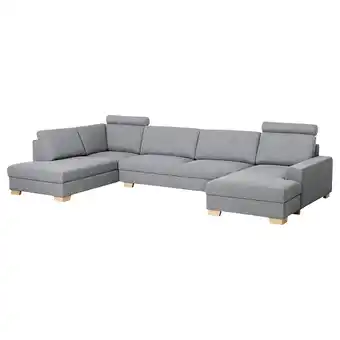 IKEA SÖrvallen Hoekbank, 5-zits, met chaise longue, rechts/lejde grijs/zwart aanbieding