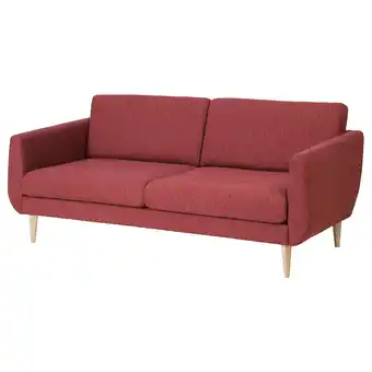 IKEA Smedstorp 3-zitsbank, Lejde/rood/bruin eiken aanbieding