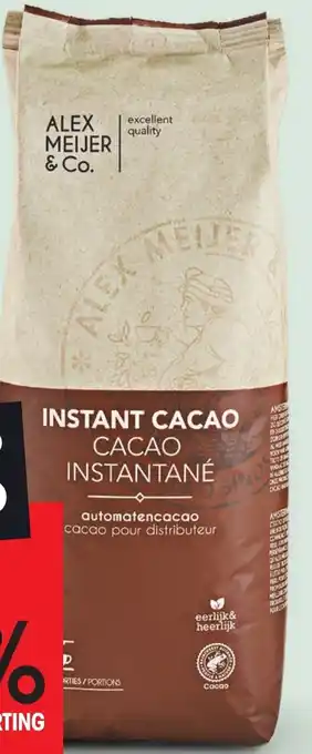 Sligro Alex meijer instant cacao zak 1 kilo 128587 aanbieding