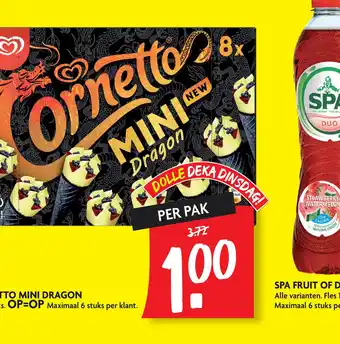 Dekamarkt Cornetto Mini Dragon aanbieding