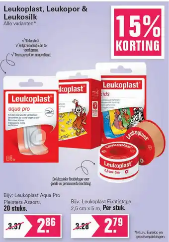 De Online Drogist Leukoplast, Leukopor & Leukosilk aanbieding