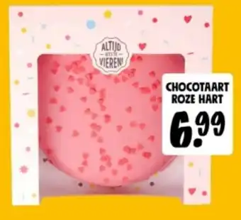 Jumbo CHOCOTAART ROZE HART aanbieding