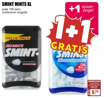 De Boerenschuur Smint mints cleanbreath peppermint  150 stuks aanbieding