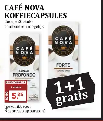 De Boerenschuur CAFÉ NOVA KOFFIECAPSULES aanbieding