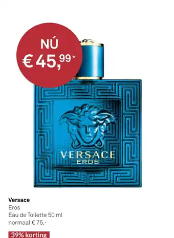 Mooi parfumerie Versace Eros 50ml aanbieding