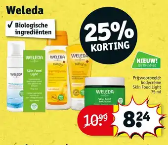 Kruidvat bodycrème Skin Food Light 75 ml aanbieding