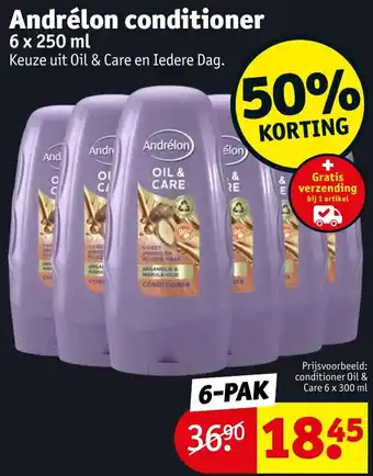 Kruidvat Andrélon conditioner 6x250ml aanbieding