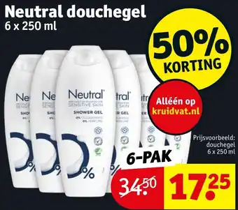 Kruidvat Neutral douchegel 6x250ml aanbieding