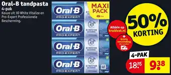 Kruidvat Oral-B tandpasta 4-pak aanbieding