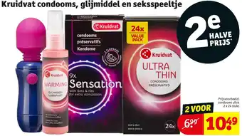 Kruidvat condooms, glijmiddel en seksspeeltje aanbieding