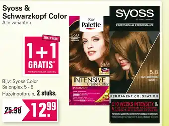 De Online Drogist Syoss & Schwarzkopf Color aanbieding