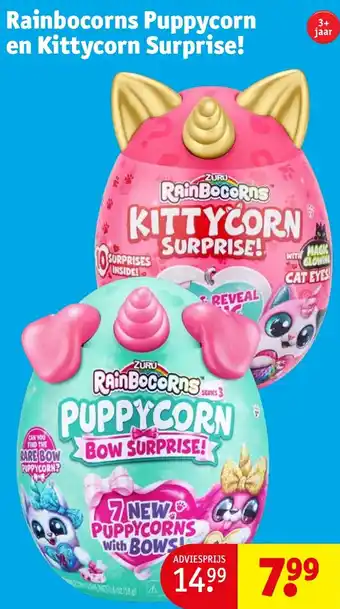 Kruidvat Rainbocorns Puppycorn en Kittycorn Surprise! aanbieding