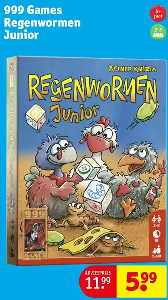 Kruidvat 999 Games Regenwormen Junior aanbieding