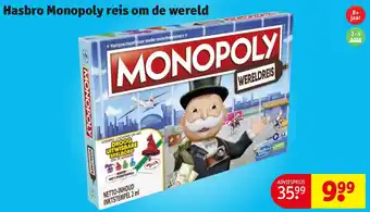 Kruidvat Hasbro Monopoly reis om de wereld aanbieding