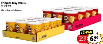 Kruidvat Pringles tray mini's 480 gram aanbieding