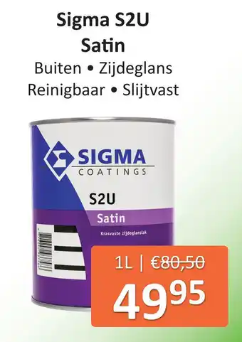 De Verfzaak Sigma S2U Satin aanbieding