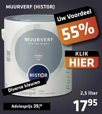 De voordeelmarkt Muurverf (Histor) aanbieding