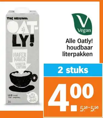 Albert Heijn Alle oatly houdbaar literpakken aanbieding