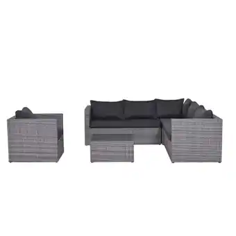 Blokker Garden Impressions Lyon loungeset 5-delig incl. lounge tuinstoel - reflex black aanbieding