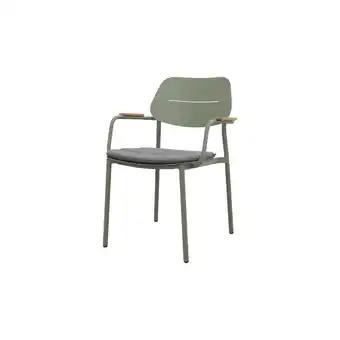 fonQ GreenChair Courage Dining chair - teak armleuning - Green aanbieding