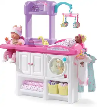 Blokker Step2 Love & Care Deluxe Nursery Kinderkamer voor poppen Met wieg kinderzitje wasmachine & accessoires (excl. Pop) aanbieding