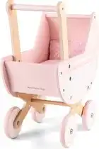 Bol.com New Classic Toys Houten Poppenwagen Roze Inclusief Dekbedje - Duwhoogte 50 centimeter aanbieding