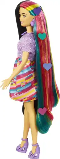 Bol.com Barbie Totally Hair Regenboog - Barbiepop aanbieding