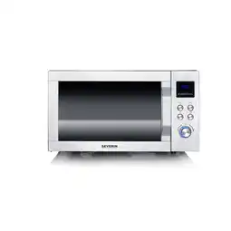 Bol.com Severin MW 7777 - Magnetron - mini oven - vrijstaand - keramische bodem - rvs - zilver aanbieding
