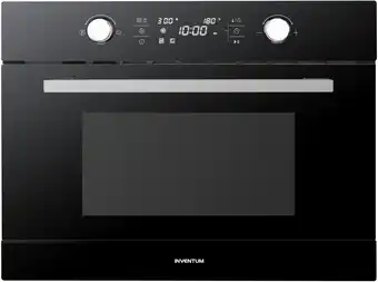 Bol.com Inventum IMC6044GK - Inbouw combi-oven - Hetelucht - Magnetron - Grill - 44 liter - 45 cm hoog - Tot 230°C - Zwart/RVS aanbieding