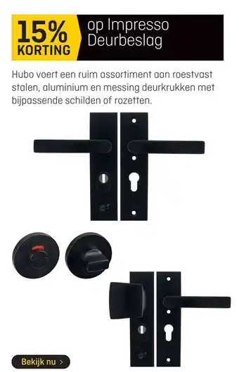 Hubo Impresso Deurbeslag aanbieding