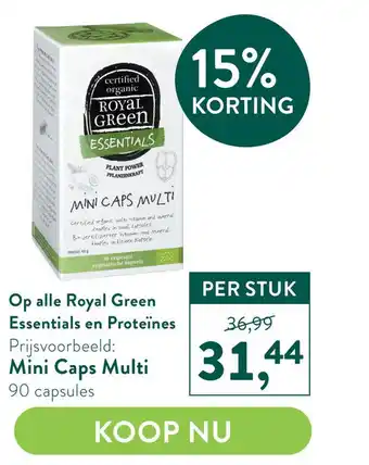 Holland & Barrett Op alle Royal Green Essentials en Proteiïnes aanbieding