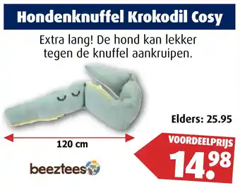 Huisdier Voordeelshop Hondenknuffel Krokodil Cosy aanbieding