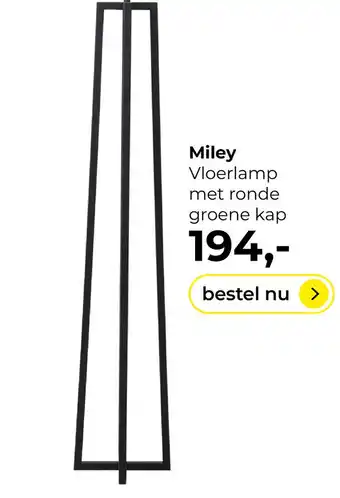 Lampidee Miley - Vloerlamp 1 lichts 25x130 cm mat zwart aanbieding