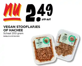 Jumbo VEGAN STOOFLAPJES OF HACHEE Schaal 200 gram aanbieding